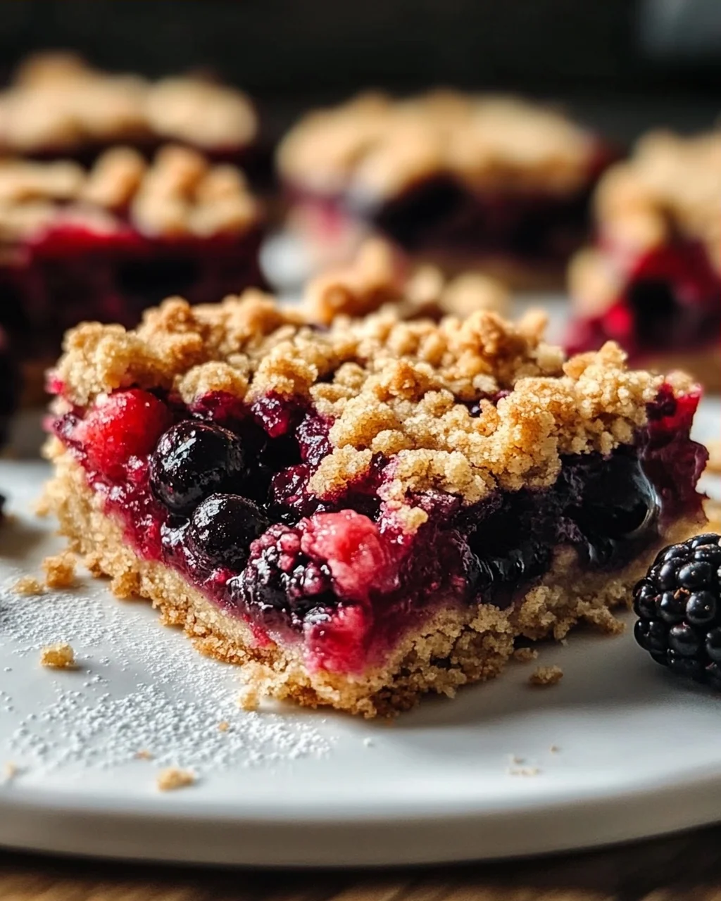 Vegane Beeren-Crumble-Riegel: Fruchtiger Genuss leicht gemacht