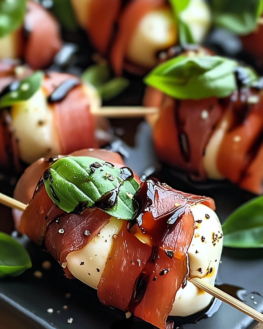 Zartschmelzende Beef Prosciutto Mozzarella Häppchen
