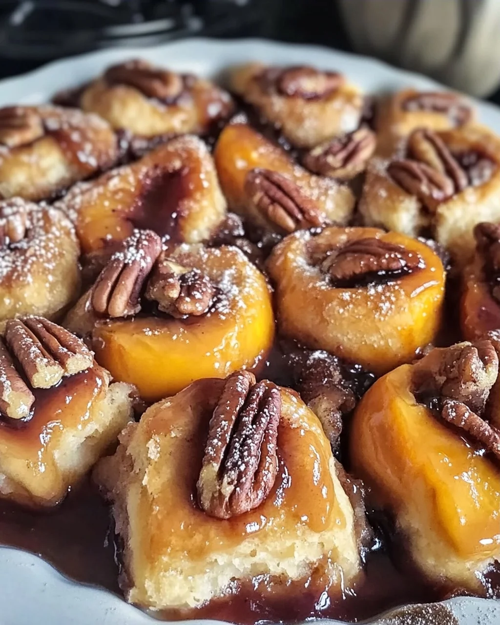 Zimtschnecken-Pfirsich-Cobbler: Einfaches Sommerdessert