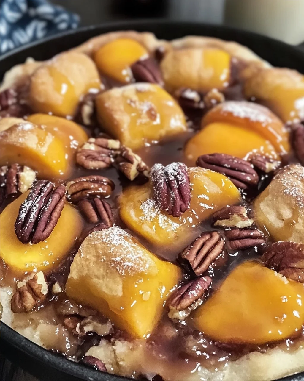 Zimtschnecken-Pfirsich-Cobbler: Einfaches Sommerdessert
