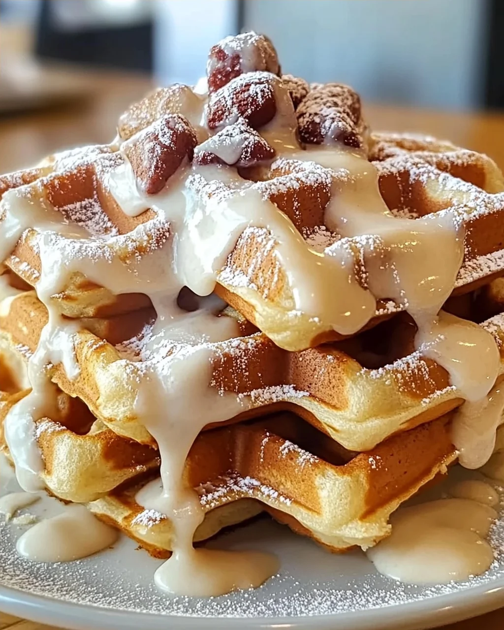 Zimtschnecken Waffeln Frischkäse für jeden Tag