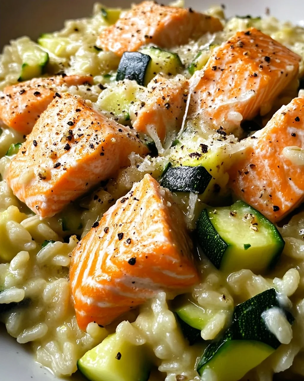 Zucchini-Lachs-Risotto